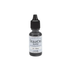 StazOn Solvent Ink Refill - Jet Black ( .5oz)