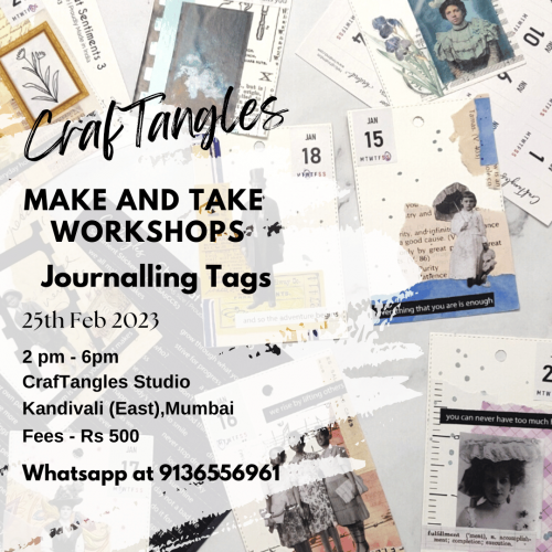CrafTangles Journalling Tags Make and Take Workshop - 25 Feb 2023